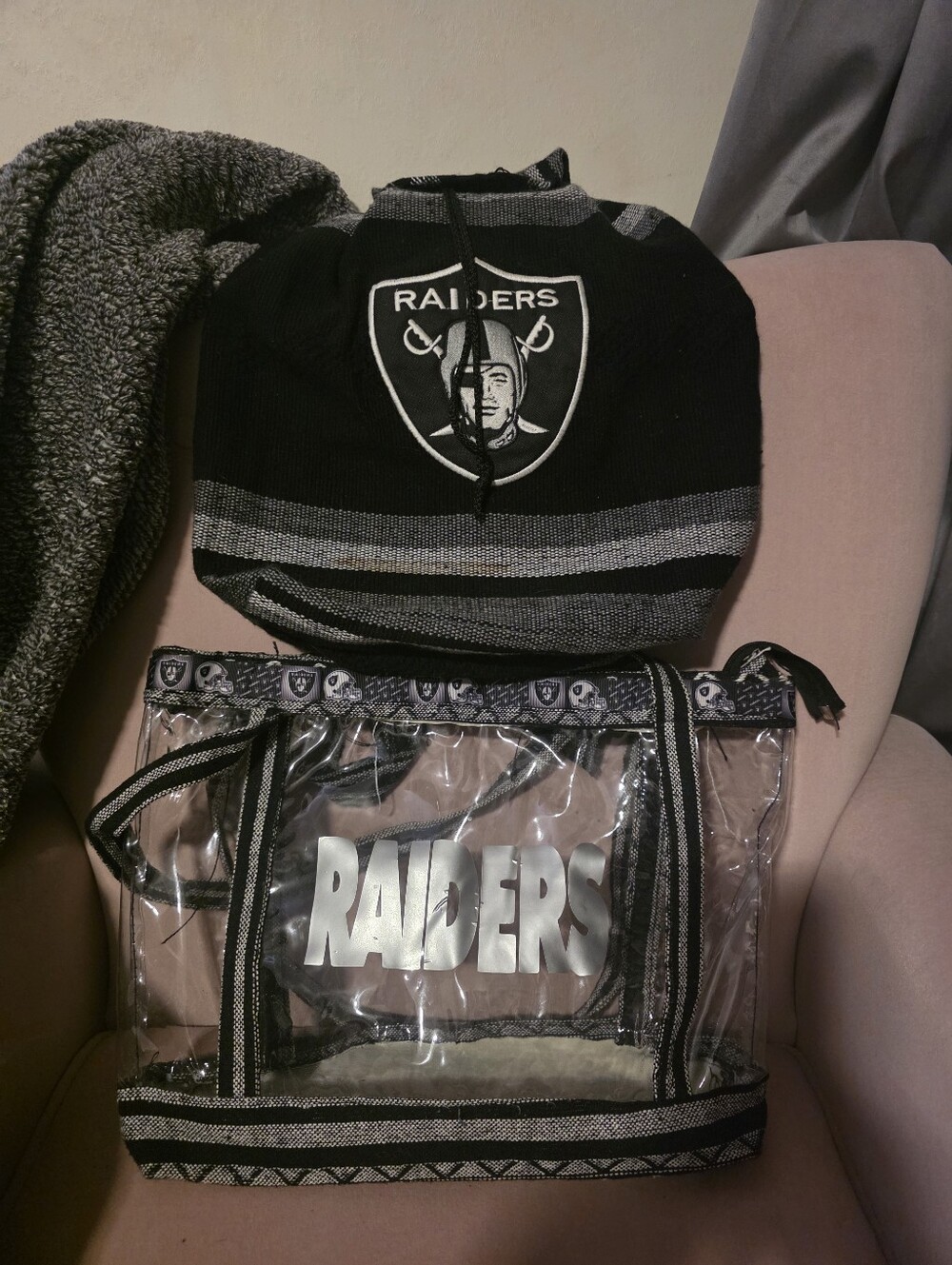 Raiders Backback And Clear Tote